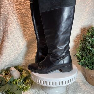 Billy Reid Black Knee-High Leather Riding Boots